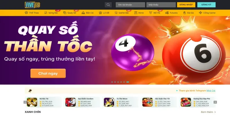 Five88 sân chơi đẳng cấp số 1 hiện nay
