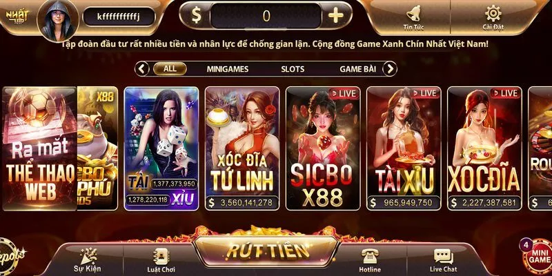 T&agrave;i xỉu Nhatvip